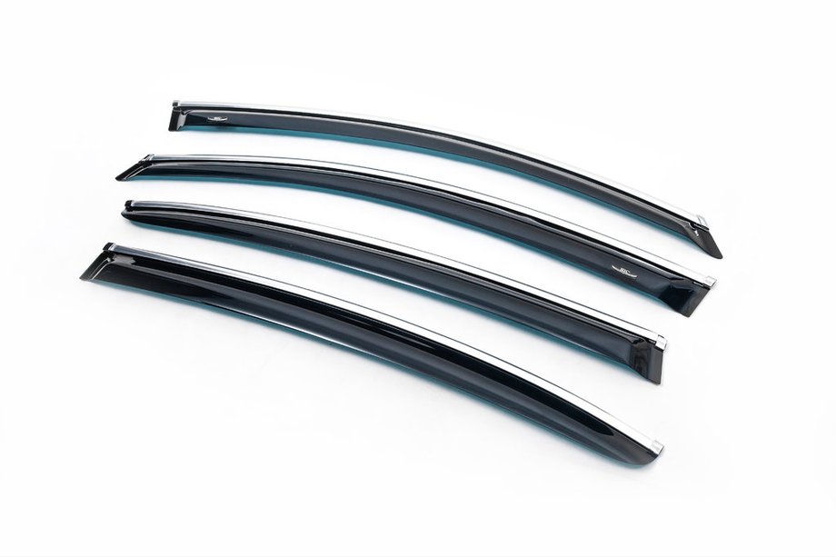 Mazda CX-7 2006-2012 Windabweiser mit Chromleiste (4 Stk, HIC) Image