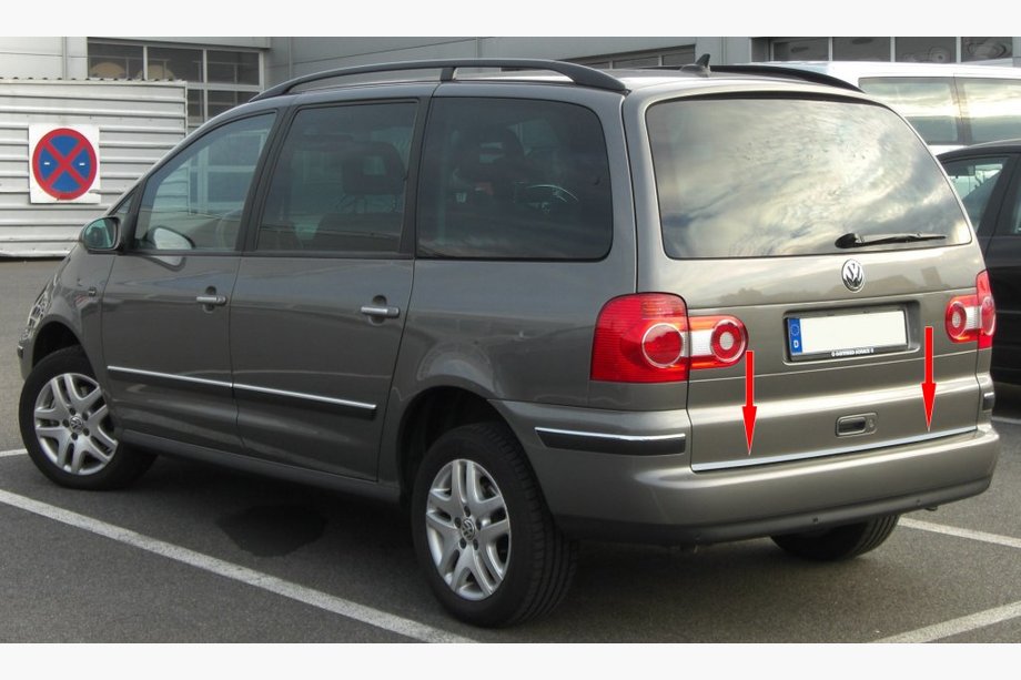 Seat Alhambra 1996-2010 Kofferraumleiste Edelstahl Image