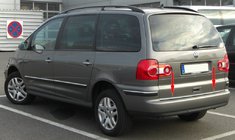 Seat Alhambra 1996-2010 Kofferraumleiste Edelstahl Foto 1