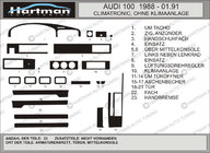 Audi 100 C3 1988-1991 Armaturenbrett Abdeckungen (Hartman) Foto 1