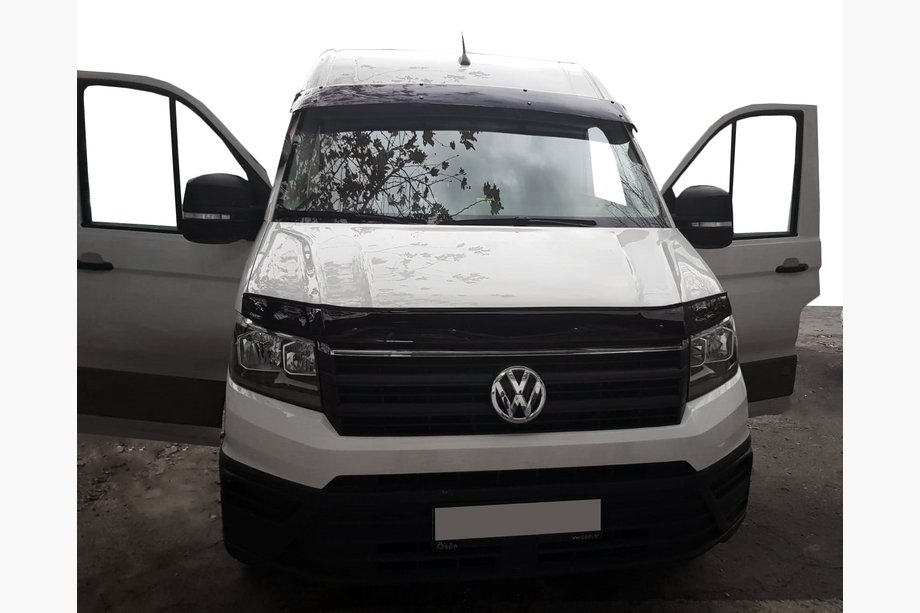 Volkswagen Crafter 2016- Windabweiser Frontscheibe (schwarz glanz, 5mm) Image