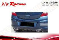 Opel Corsa D 2007-2014 Heckdiffusor Aufsatz (ABS, Schwarz) Foto 1
