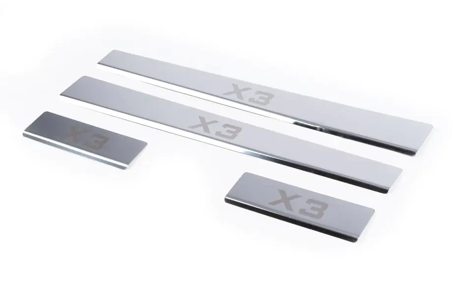 BMW X3 E83 2003-2010 Einstiegsleisten Carmos (4 Stk, Edelstahl) Image