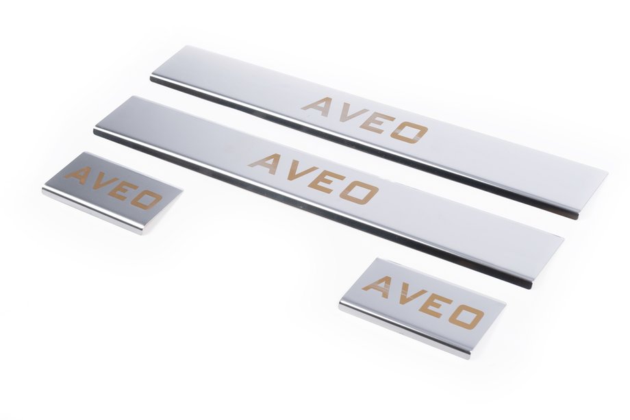 Chevrolet Aveo T300 2011-2020 Einstiegsleisten Carmos V1 (4 Stk, Edelstahl) Image