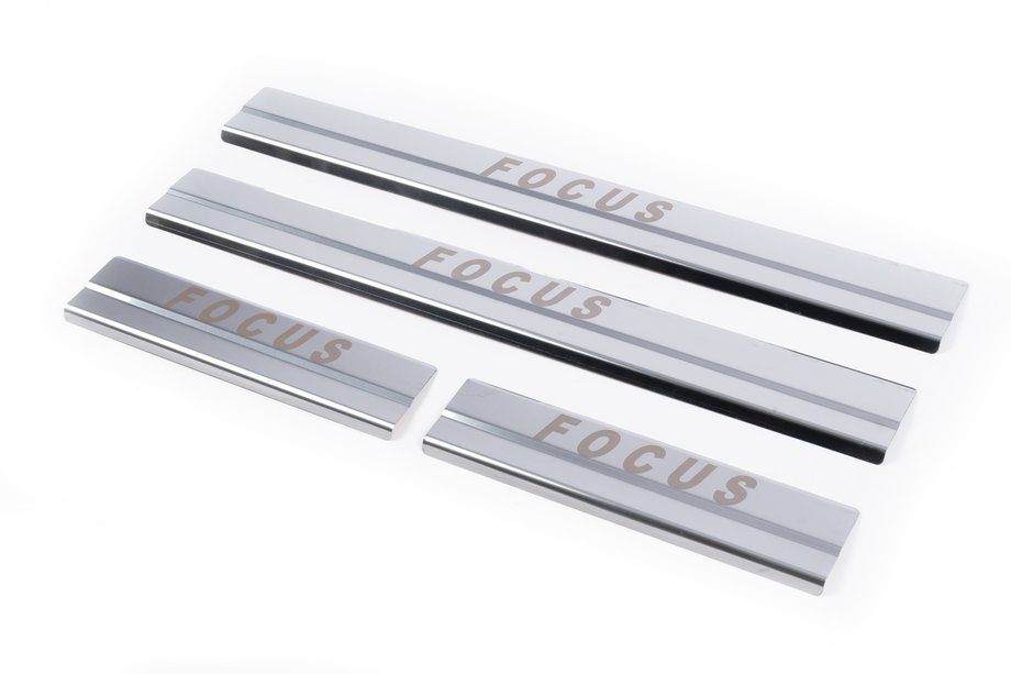 Ford Focus III 2011-2017 Einstiegsleisten Edelstahl Carmos V1 (4 Stk.) Image