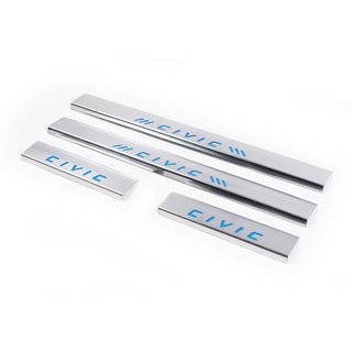 Einstiegsleisten blau (Carmos, 4 Stk, Edelstahl) Honda Civic 1995-2001 Foto 1