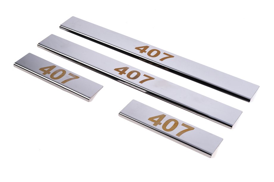 Peugeot 407 2004-2011 Einstiegsleisten Edelstahl Carmos V1 4 Stück Foto 1