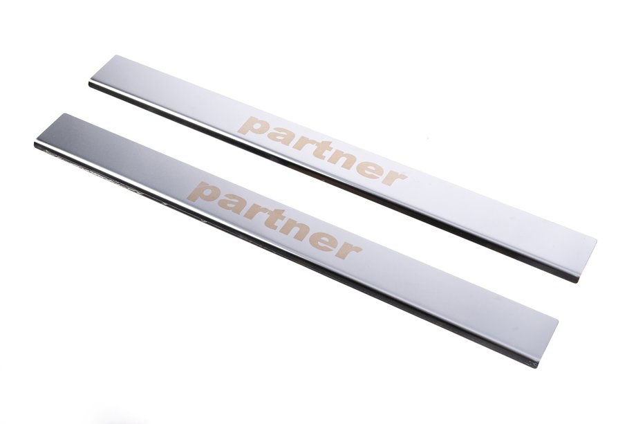 Peugeot Partner 1996-2008 Einstiegsleisten V1 (Carmos, 2 Stk., Edelstahl) Image