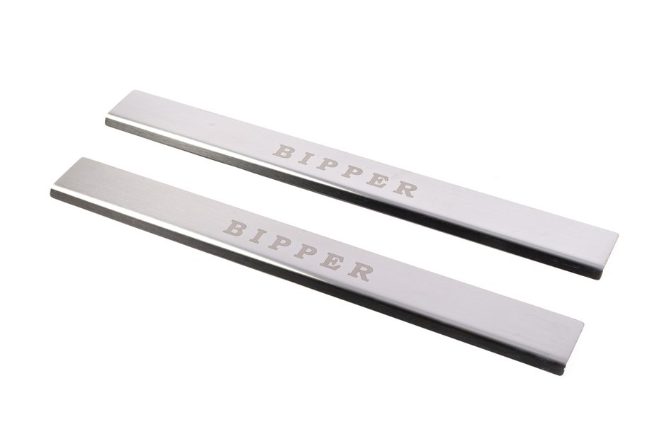 Peugeot Bipper 2008-2017 Einstiegsleisten Carmos V3 (2 Stk, Edelstahl) Image