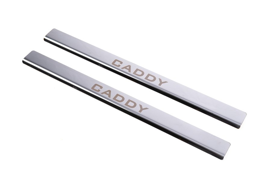 Volkswagen Caddy 2004-2010 Einstiegsleisten Carmos V1 (2 Stk, Edelstahl) Image