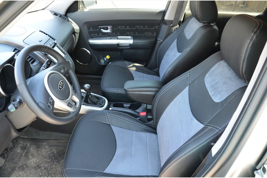 Kia Soul I 2008-2013 Maßgeschneiderte Sitzbezüge Brothers Leather Style Image