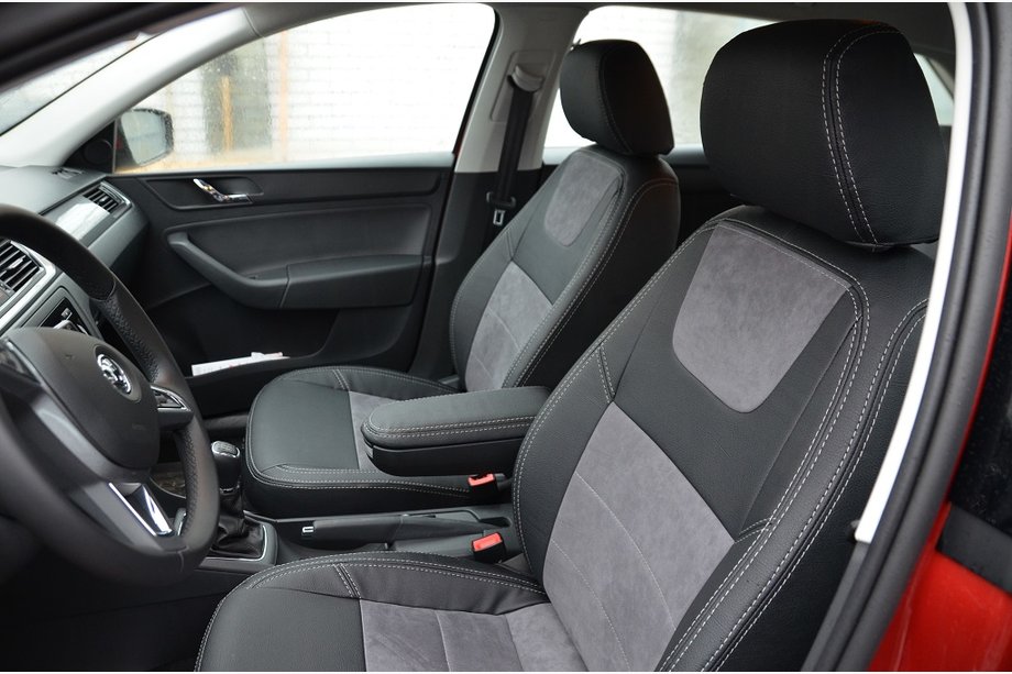 Skoda Rapid 2012-2019 Autositzbezüge SoyuzAuto Leder-Optik Image