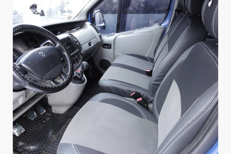 Opel Vivaro 2001–2015 Autoabdeckungen (Kunstleder und Stoff, Premium) Vordersitze 1+1 Image