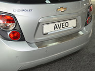 Chevrolet Aveo T300 2011-2020 Heckstoßstangenschutz mit Kante Nataniko (Edelstahl) Nur für Schrägheck Foto 1