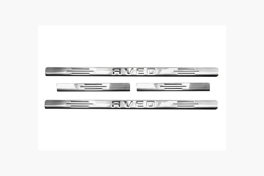 Chevrolet Aveo T200 2002-2008 Einstiegsleisten Carmos (4 Stk., Edelstahl) Image