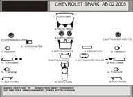 Chevrolet Spark 2004-2009 Armaturenbrett Abdeckungen (Hartman) Aluminium Foto 1