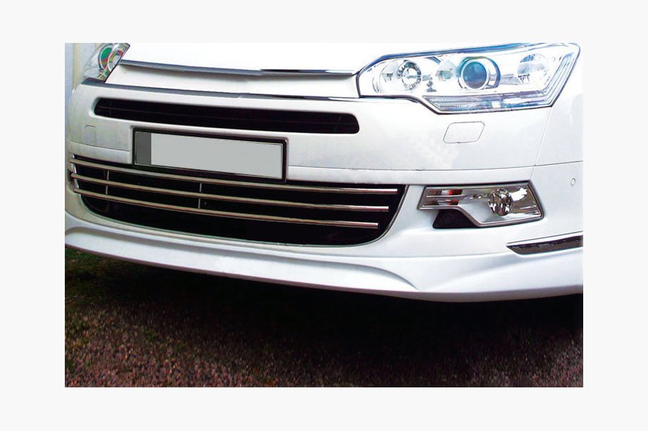 Citroen C-5 2008-2017 Grill Einsätze für Stoßstange (5 Stk, Edelstahl) Image
