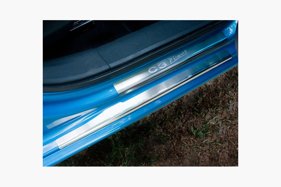 Citroen C-3 Picasso 2010-2017 Einstiegsleisten Abdeckungen Natanika Premium (8 Stk, Edelstahl) Image