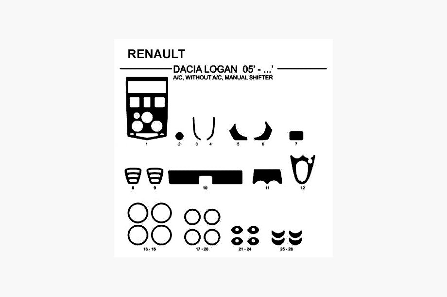 Dacia Logan I 2005-2008 Innenraum Zierleisten (Hartman, Deutschland) Image