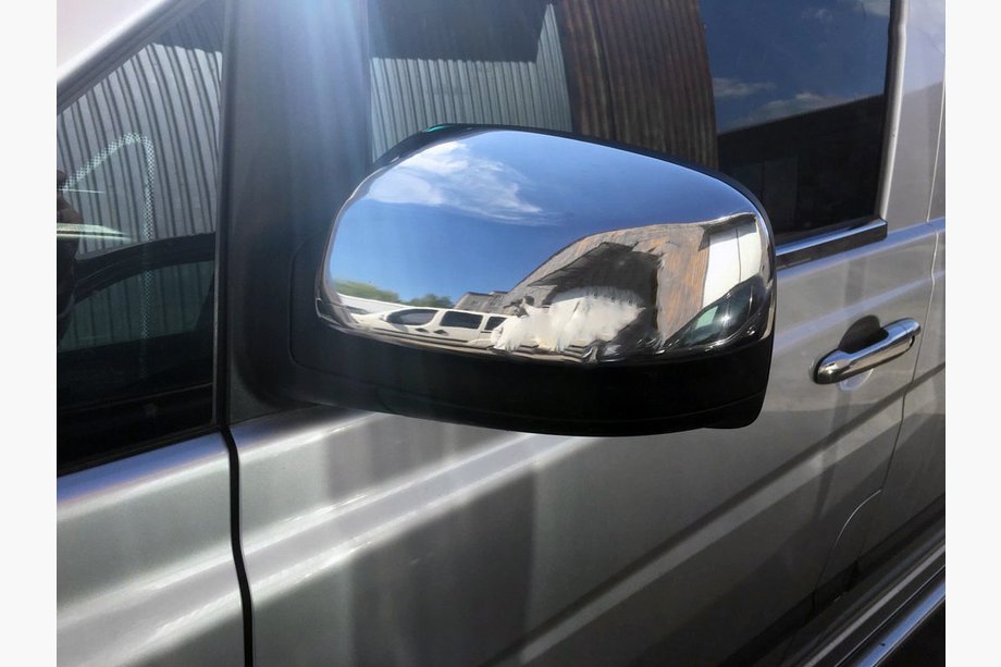 Mercedes Viano 2004-2014 Spiegelabdeckungen Chrom VITO 2010-2014 (2 Stk) OmsaLine - Chrom Kunststoff Foto 2