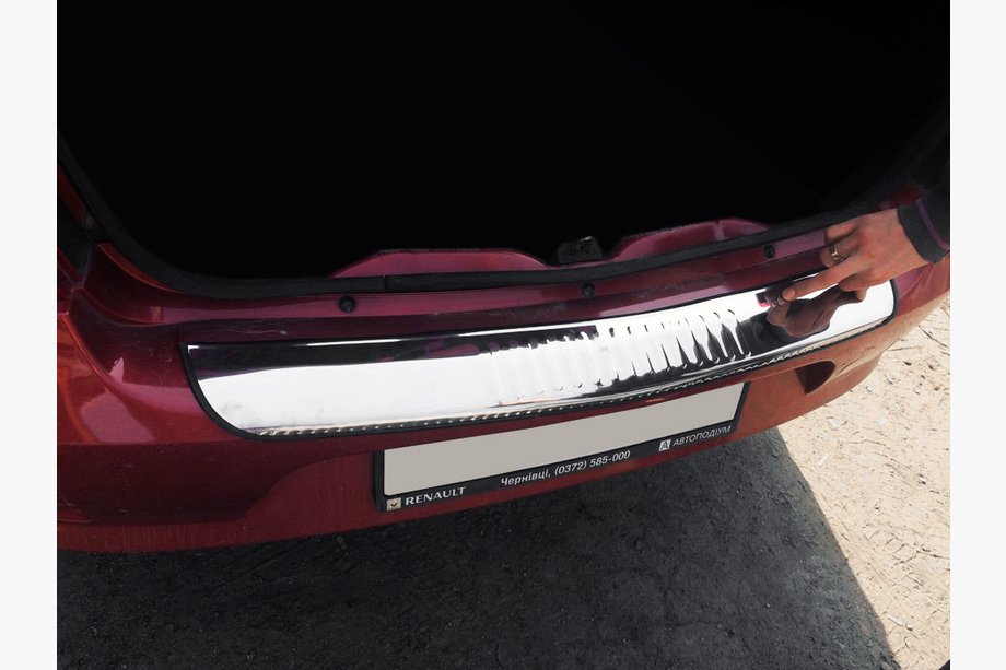 Renault Logan I 2008-2013 Heckstoßstangenschutz Carmos Edelstahl Image