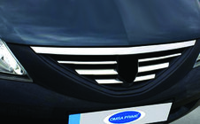 Dacia Logan MCV 2004-2014 Edelstahl Frontgrill Abdeckungen Foto 1