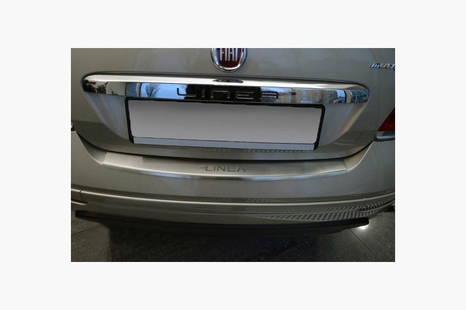 Fiat Linea 2006-2018 Heckstoßstangenschutz mit Kante Nataniko (2012+, Edelstahl) Image