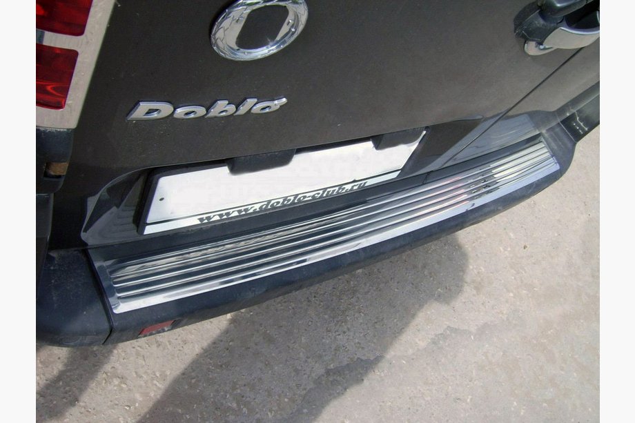 Fiat Doblo I 2001-2005 Heckstoßstangenabdeckung OmsaLine Edelstahl Glänzend Image