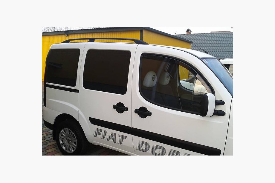 Fiat Doblo I 2005-2010 Dachreling Schwarz Maxi Basis, Metallfuesse Foto 3
