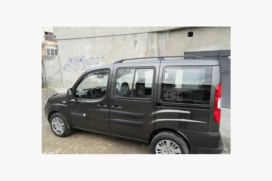 Fiat Doblo I 2005-2010 Dachreling Schwarz Maxi Basis, Metallfuesse Foto 2
