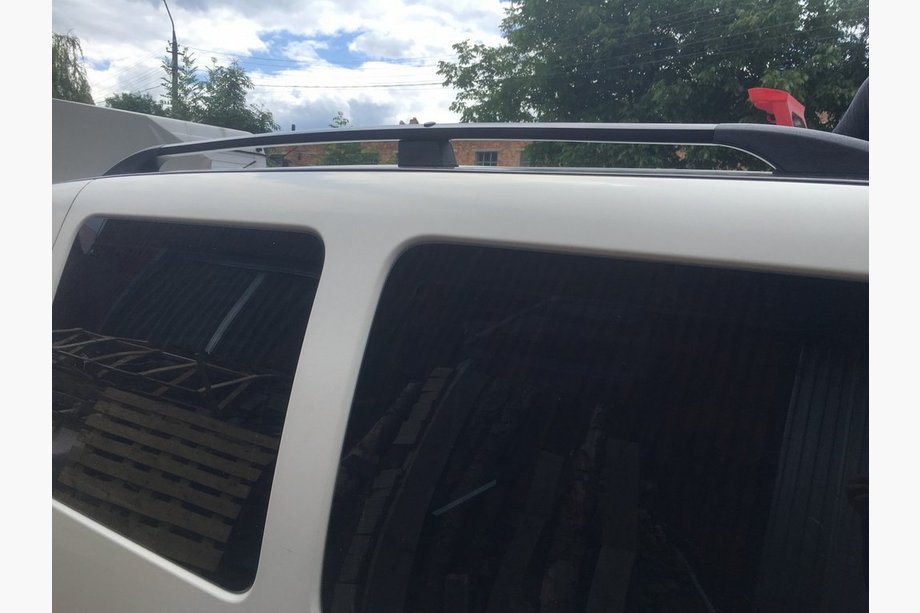 Fiat Doblo I 2005-2010 Dachreling Schwarz Maxi Basis, Metallfuesse Foto 6