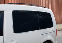 Volkswagen Caddy 2004-2010 Chrom Fensterrahmen hinten (12-tlg, Edelstahl) Foto 1