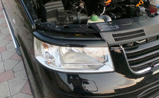 Volkswagen T5 Multivan 2003–2010 Scheinwerferblenden (2 Stk., Kunststoff, schwarz) Schwarz Matt Foto 3