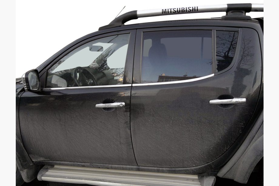 Mitsubishi L200 2006-2015 Fensterzierleisten Edelstahl (4 Stk.) Image