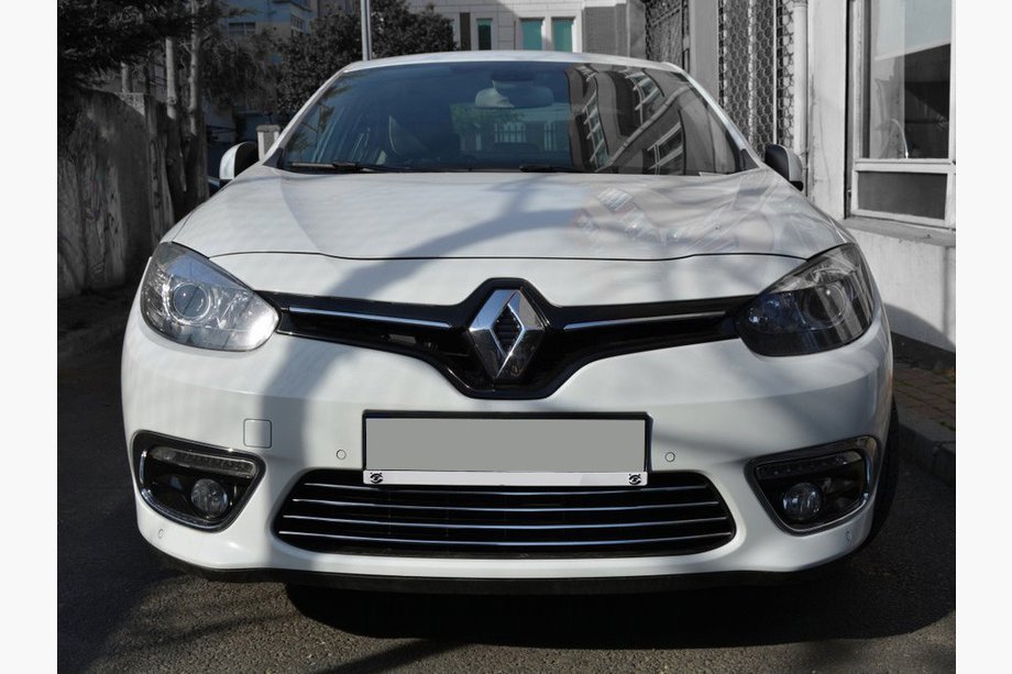 Renault Fluence 2009-2016 Zierleisten für Kühlergrill Stoßstange (2013↗, Edelstahl) Image