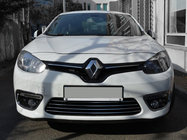 Renault Fluence 2009-2016 Zierleisten für Kühlergrill Stoßstange (2013↗, Edelstahl) Foto 1
