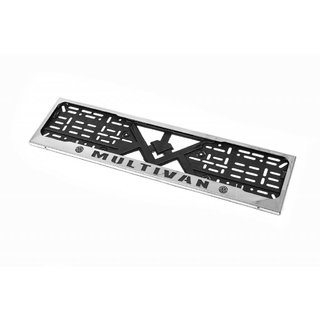 Kennzeichenhalter Chrom Multivan (1 Stk, Edelstahl) Volkswagen T5 Multivan 2003–2010 Foto 1