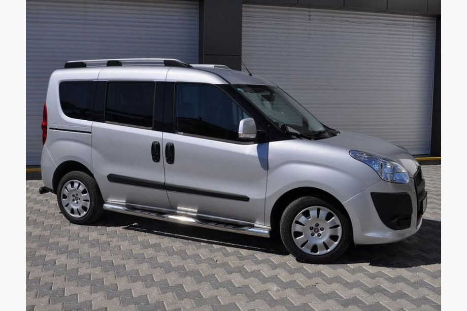 Fiat Doblo II 2010-2022 Seitliche Rohre (2 Stk., Edelstahl) 60mm, Standardbasis Foto 5