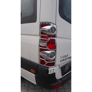 Chrom Rückleuchten Abdeckungen (2 Stk, Kunststoff) Volkswagen Crafter 2006-2016 Foto 2