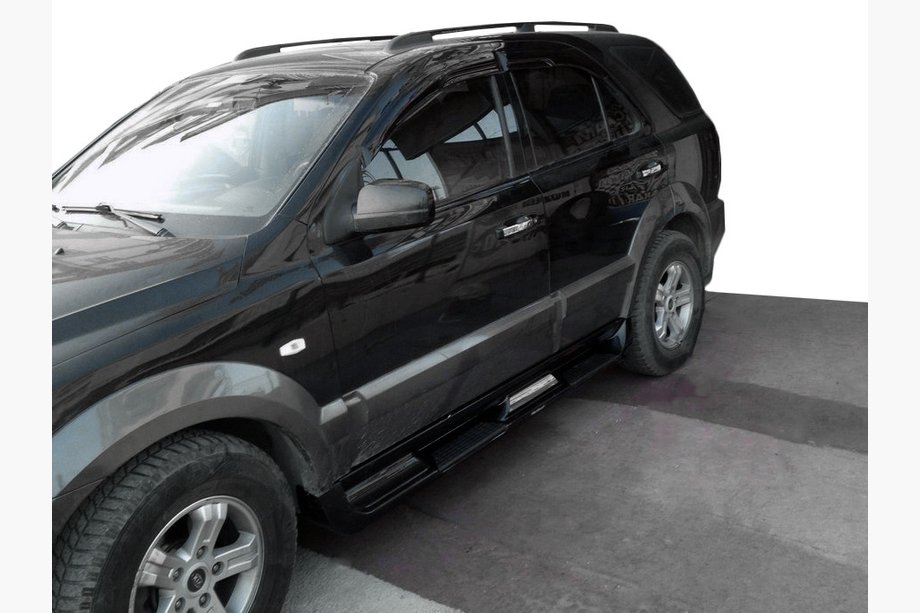 Kia Sportage 2004-2010 Seitliche Trittbretter Kunststoff S002 Grau Image