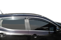 Nissan Qashqai 2014-2021 Windabweiser mit Chromleiste (4 Stk, Libao) Foto 1