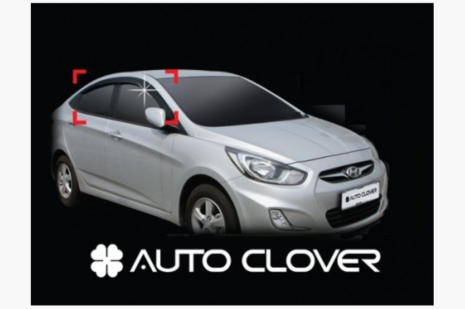 Hyundai Accent 2006-2010 Windabweiser (4 Stk, Clover, Korea) Image
