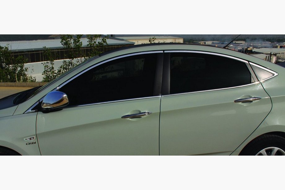 Hyundai Accent 2011-2017 Komplettset Fensterrahmen Chromleisten (14-tlg., Edelstahl) Image