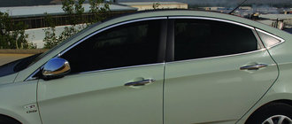 Hyundai Accent 2011-2017 Komplettset Fensterrahmen Chromleisten (14-tlg., Edelstahl) Foto 1
