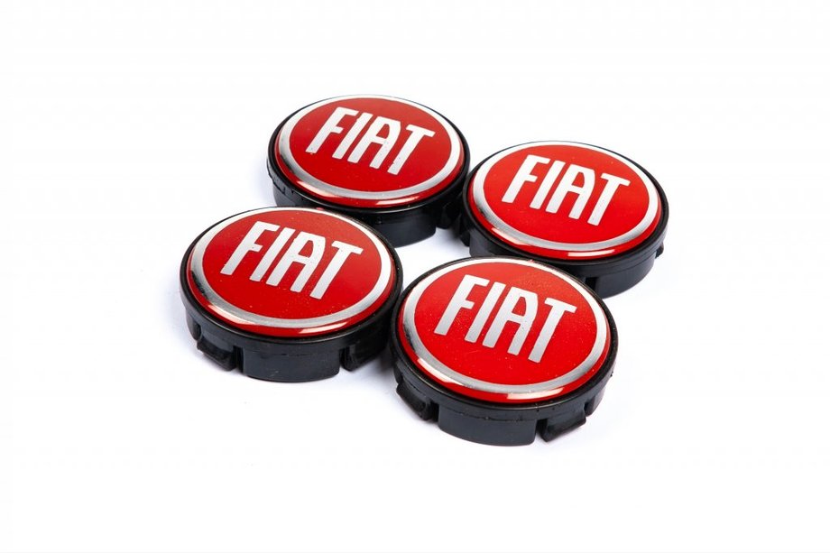 Fiat Felgendeckel 57/55.5 mm rot (4 Stk) Image