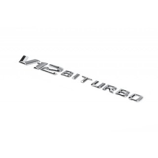 Emblem V12 Biturbo Chrom Foto 1