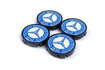 Mercedes-Benz Felgendeckel 55,5mm/57mm ohne Ring (4 Stk, blau) Foto 1