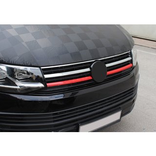 Chrom Grill Einsätze unten 2015-2019 (2 Stk, rot) Volkswagen T6 2015-2024