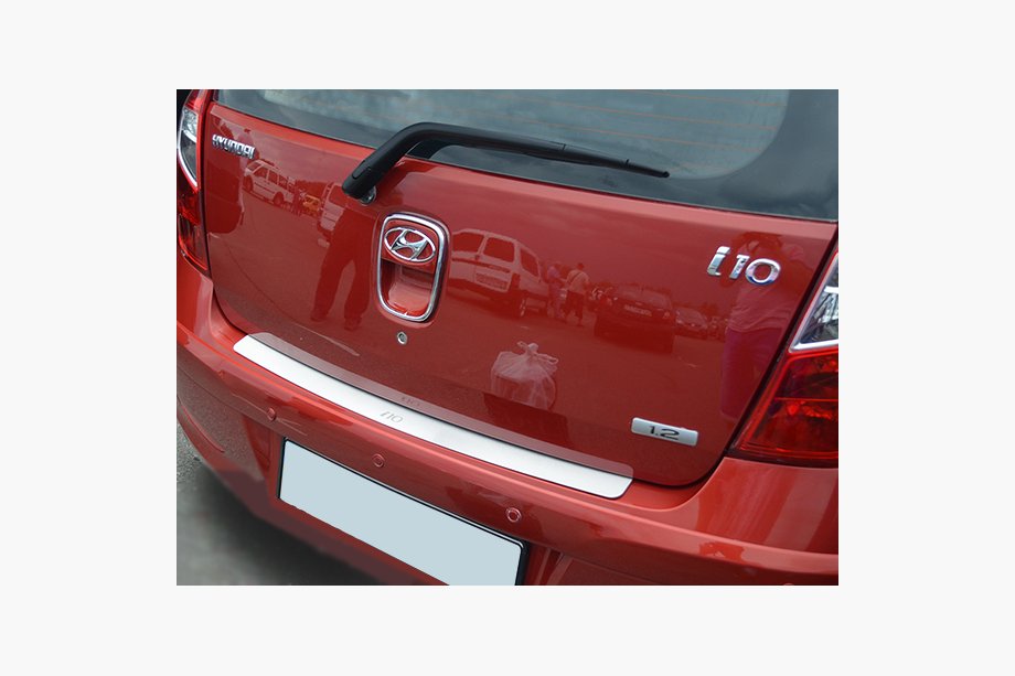 Hyundai I-10 2014-2017 Heckstoßstangenabdeckung Natanika (Edelstahl) Image
