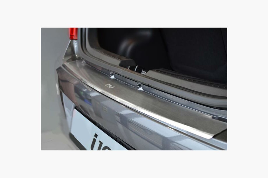 Hyundai I-10 2014-2017 Heckstoßstangenschutz mit Kante Natanika (Edelstahl) Image